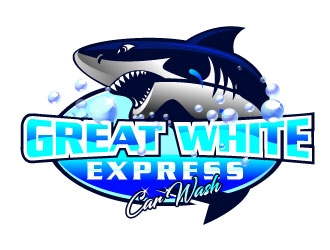 Great White Express Car Wash logo design by Suvendu