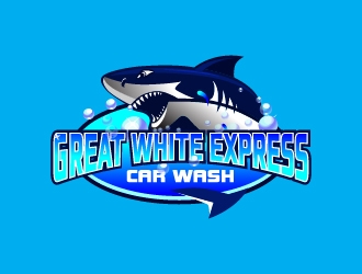 Great White Express Car Wash logo design by BrainStorming