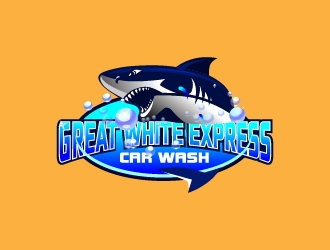 Great White Express Car Wash logo design by BrainStorming