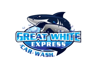 Great White Express Car Wash logo design by labo