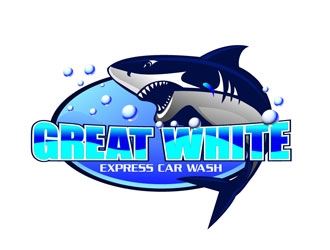 Great White Express Car Wash logo design by frontrunner