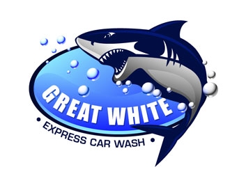 Great White Express Car Wash logo design by frontrunner