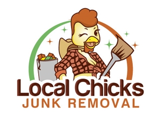 Local Chicks Junk Removal logo design by gogo
