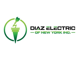 Diaz Electric of New York Inc. logo design by Erasedink