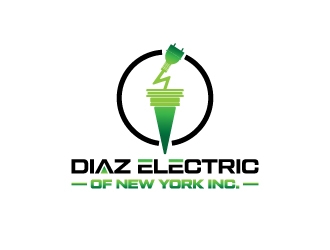 Diaz Electric of New York Inc. logo design by Erasedink
