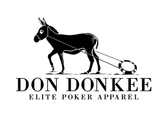 Don Donkee Elite Poker Apparel logo design by DreamLogoDesign