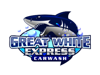 Great White Express Car Wash logo design by MarkindDesign