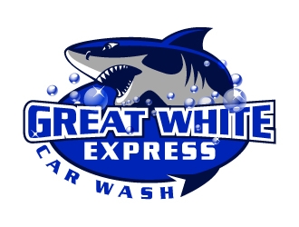 Great White Express Car Wash logo design by fantastic4