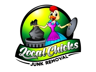 Local Chicks Junk Removal logo design by logoviral
