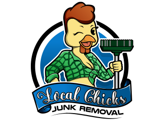 Local Chicks Junk Removal logo design by schiena