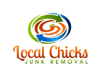 Local Chicks Junk Removal logo design by Dawnxisoul393
