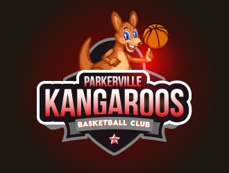 Parkerville Kangaroos Basketball Club logo design by designbyorimat