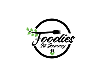  Foodies Fit Journey logo design by sanstudio
