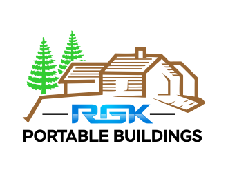 RGK Portable Buildings logo design by ROSHTEIN
