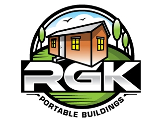 RGK Portable Buildings logo design by gogo