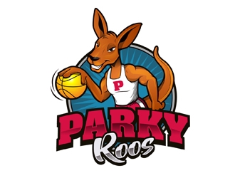Parkerville Kangaroos Basketball Club logo design by DreamLogoDesign