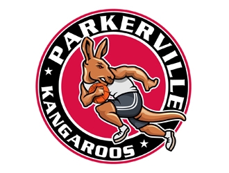 Parkerville Kangaroos Basketball Club logo design by DreamLogoDesign