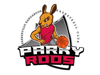 Parkerville Kangaroos Basketball Club logo design by DreamLogoDesign