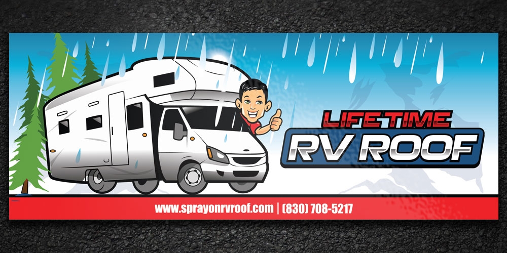 Lifetime RV Roof logo design by Boomstudioz