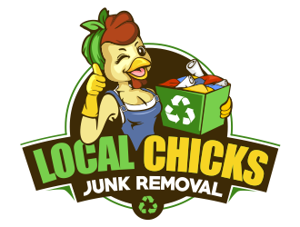 Local Chicks Junk Removal logo design by veron