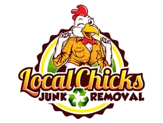 Local Chicks Junk Removal logo design by MAXR
