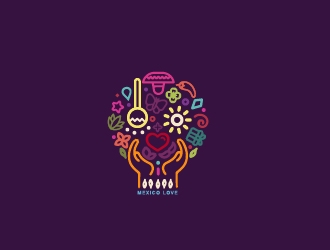 Mexican love logo design by Loregraphic