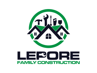 Lepore Family Construction logo design by ROSHTEIN