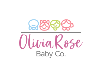 Olivia Rose Baby Co. logo design by ROSHTEIN