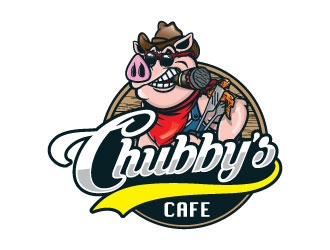 Chubbys Cafe logo design by Godvibes