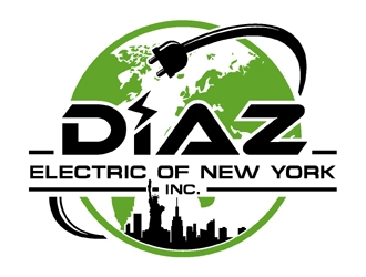 Diaz Electric of New York Inc. logo design by MAXR