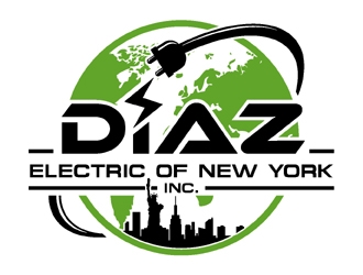 Diaz Electric of New York Inc. logo design by MAXR