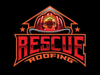 Rescue Roofing logo design by DreamLogoDesign