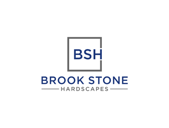 Brook Stone Hardscapes logo design by johana