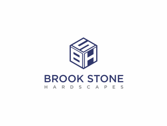 Brook Stone Hardscapes logo design by santrie