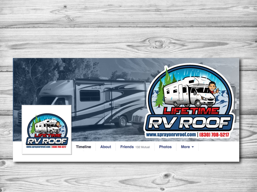 Lifetime RV Roof logo design by jaize