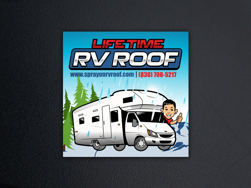 Lifetime RV Roof logo design by KHAI
