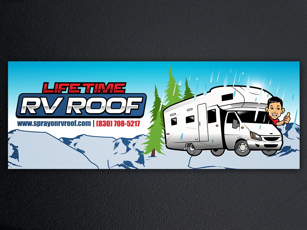 Lifetime RV Roof logo design by KHAI