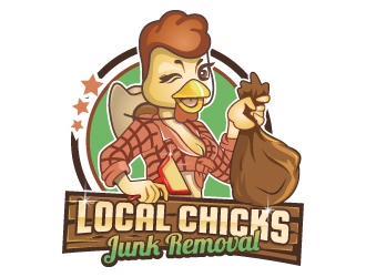 Local Chicks Junk Removal logo design by SDLOGO