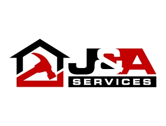 J&A Services logo design by jaize
