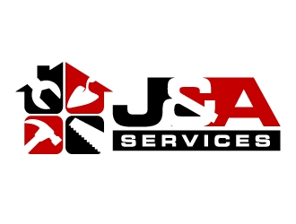 J&A Services logo design by jaize