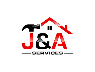 J&A Services logo design by jishu