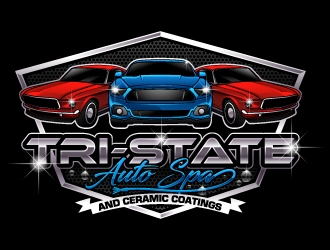 Tri-state auto spa and ceramic coatings  logo design by Aelius