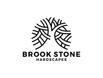 Brook Stone Hardscapes logo design by SmartTaste