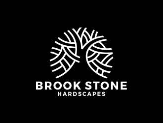 Brook Stone Hardscapes logo design by SmartTaste