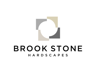 Brook Stone Hardscapes logo design by DiDdzin