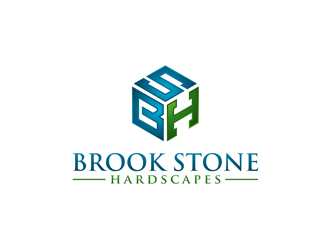 Brook Stone Hardscapes logo design by alby