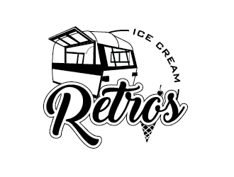 Retros Ice Cream logo design by SiliaD