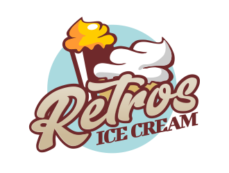 Retros Ice Cream logo design by YONK