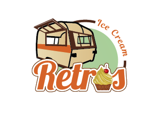 Retros Ice Cream logo design by SiliaD