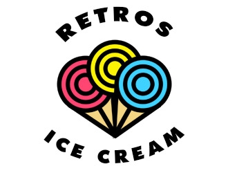 Retros Ice Cream logo design by Laxxi